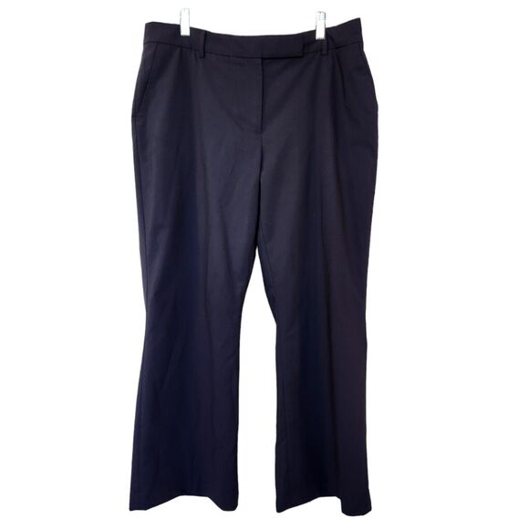 Lands End Outfitters Women's 14 Wool Blend Lined Straight Leg Black Career Pants - Picture 1 of 15